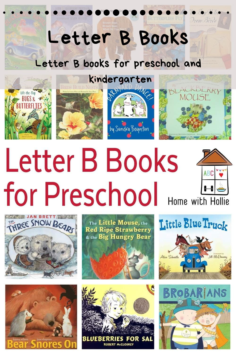 Letter B Books for Preschool - Home With Hollie