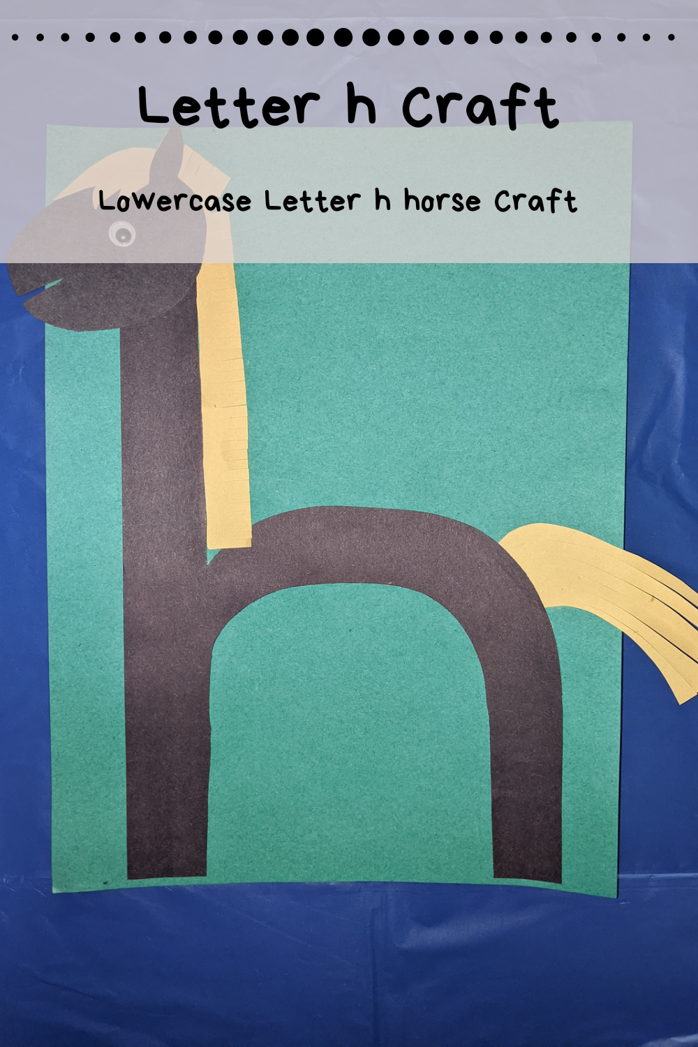 Lowercase Letter H Craft for Preschool - Home With Hollie