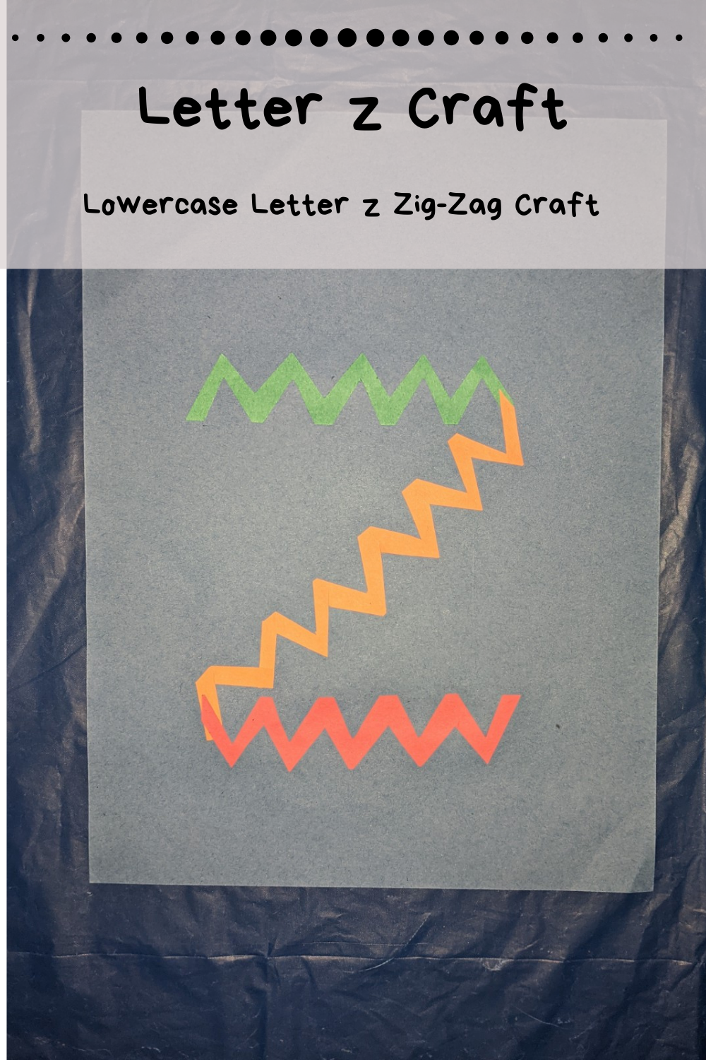 Lowercase Letter Z Craft for Preschool Home With Hollie